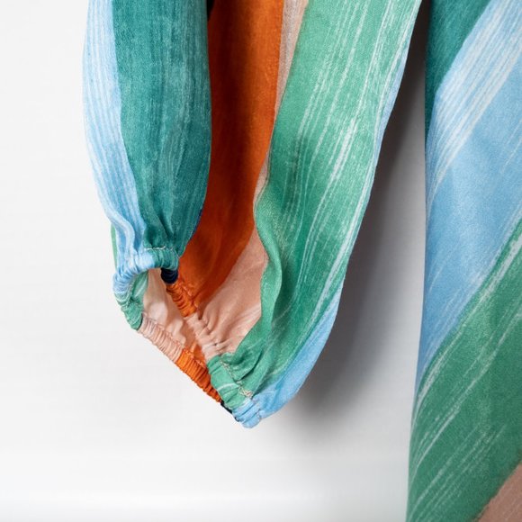 NEW ALI & JAY Sunset Skies Midi Dress with puff sleeves size M - Picture 8 of 12